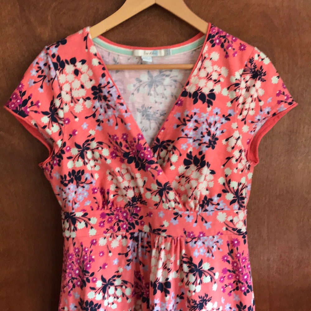Boden Pink Floral Cotton Dress Size 6